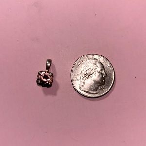 1 carat pink sapphire pendant